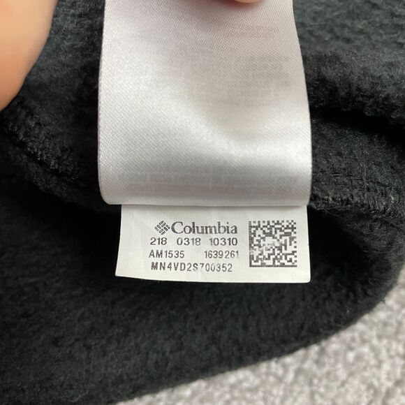 Columbia Fleece Jacket Vest Mens Medium Black Full Zip Pockets High Neck Outdoor - Picture 6 of 10